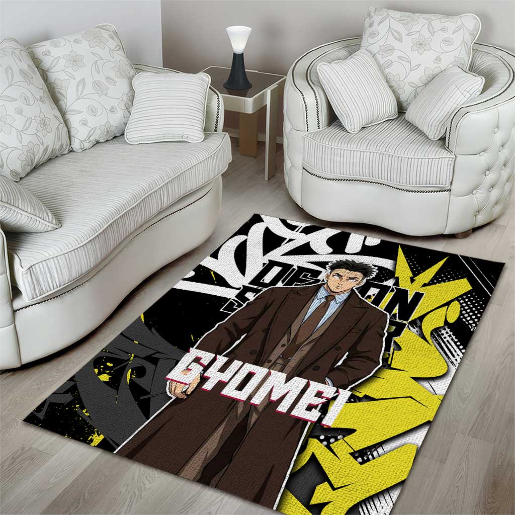 Gyomei Demon Slayer Area Rug Urban Graffiti Anime Style