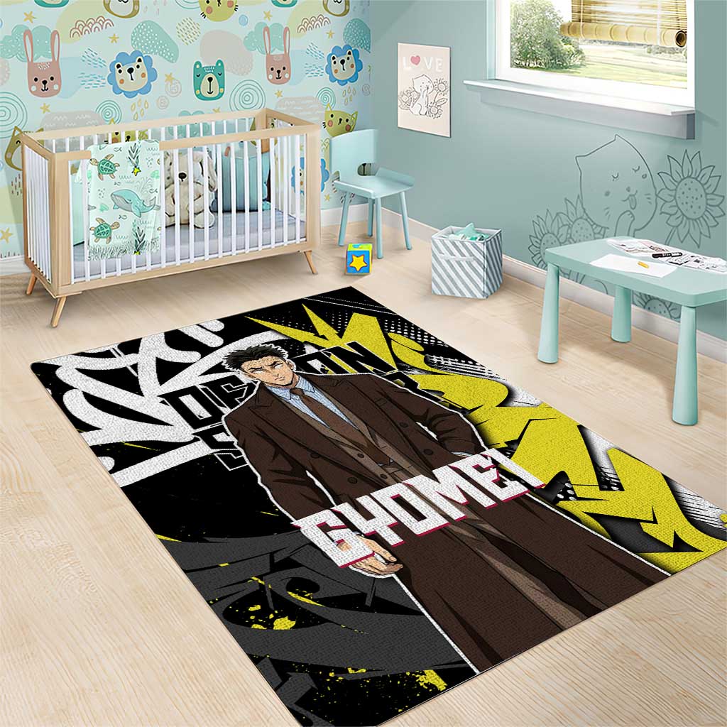 Gyomei Demon Slayer Area Rug Urban Graffiti Anime Style