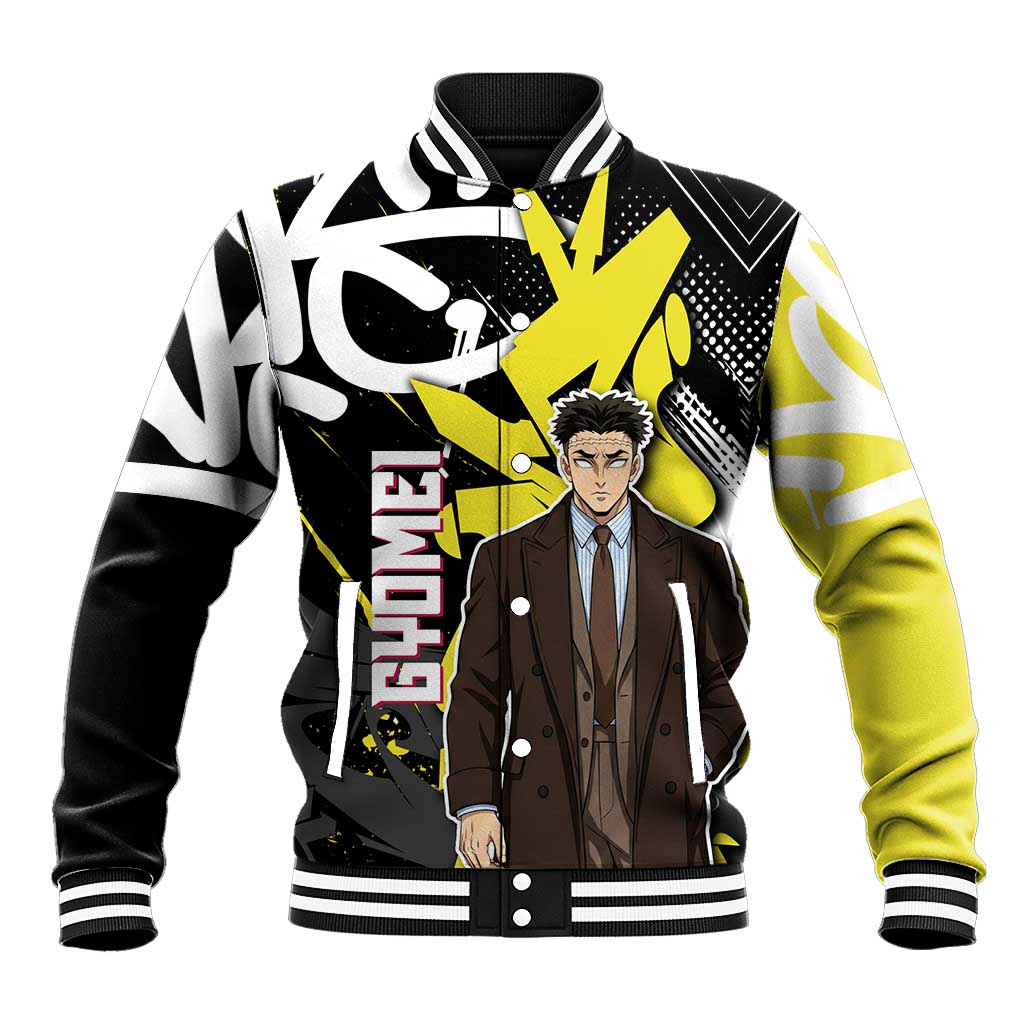 Gyomei Demon Slayer Baseball Jacket Urban Graffiti Anime Style