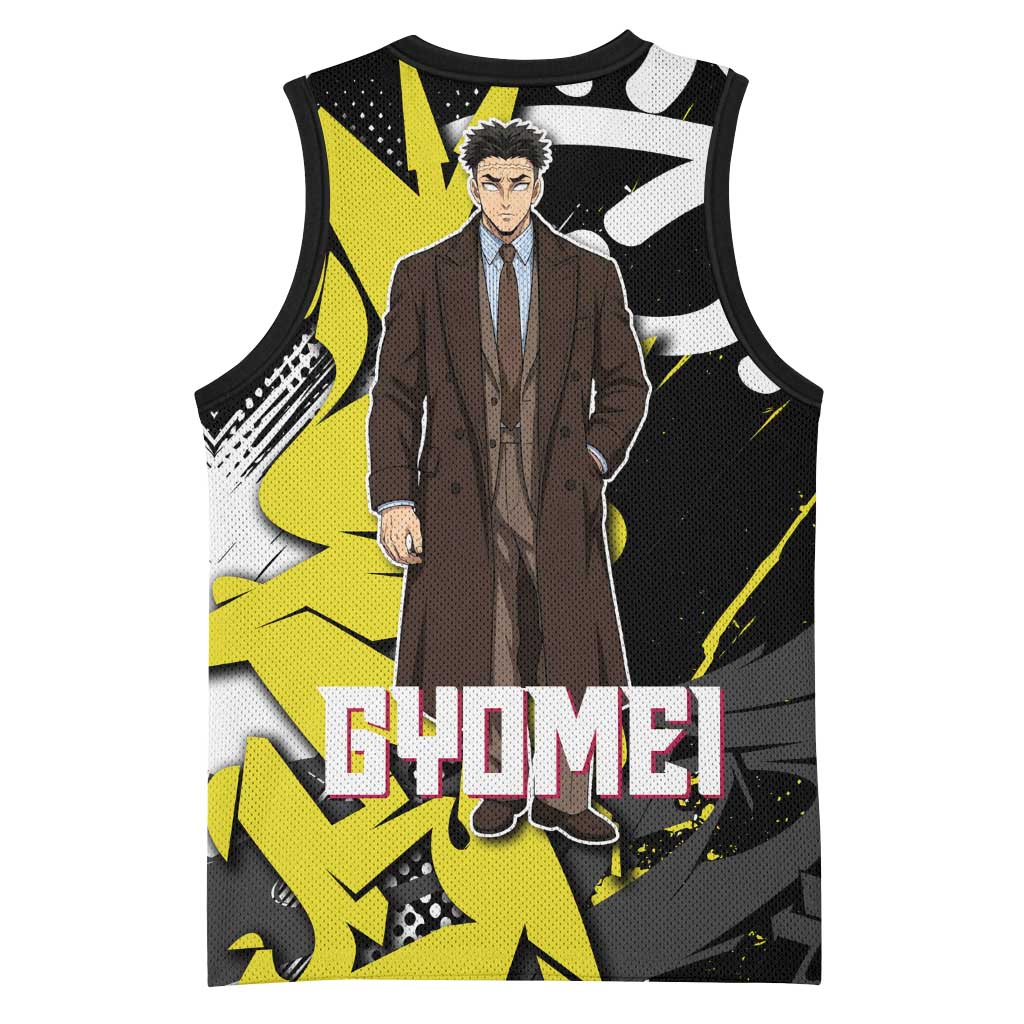 Gyomei Demon Slayer Basketball Jersey Urban Graffiti Anime Style