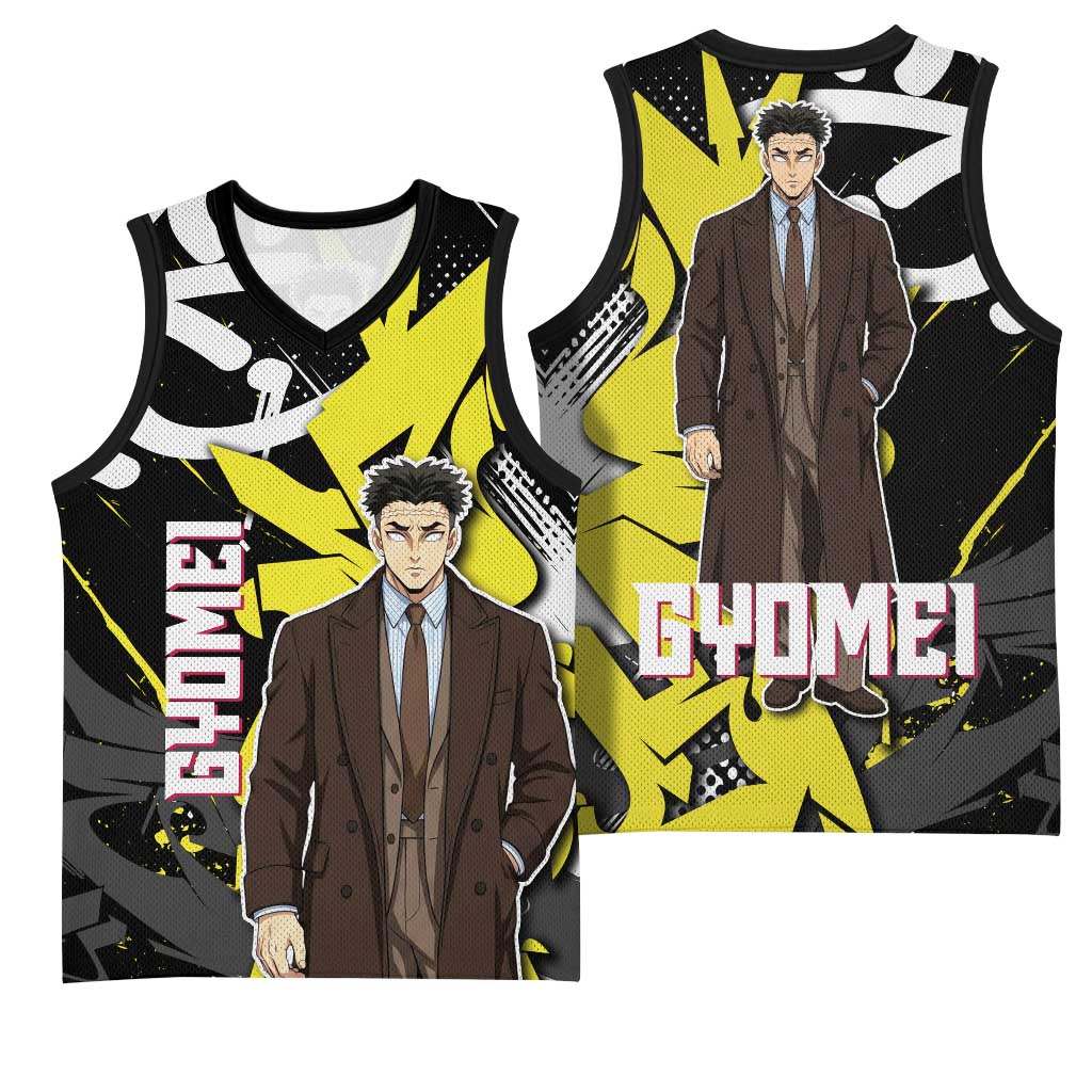 Gyomei Demon Slayer Basketball Jersey Urban Graffiti Anime Style