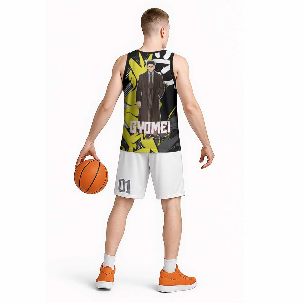 Gyomei Demon Slayer Basketball Jersey Urban Graffiti Anime Style