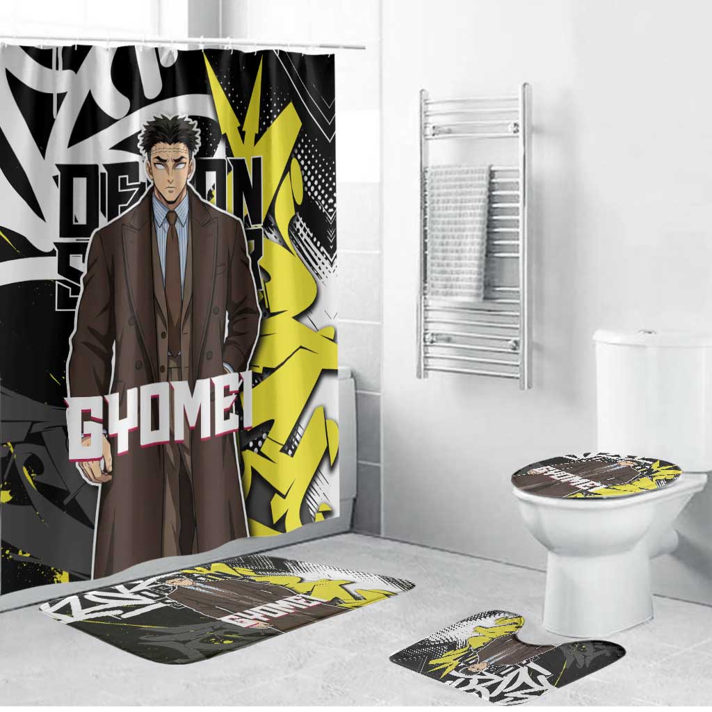 Gyomei Demon Slayer Bathroom Set Urban Graffiti Anime Style