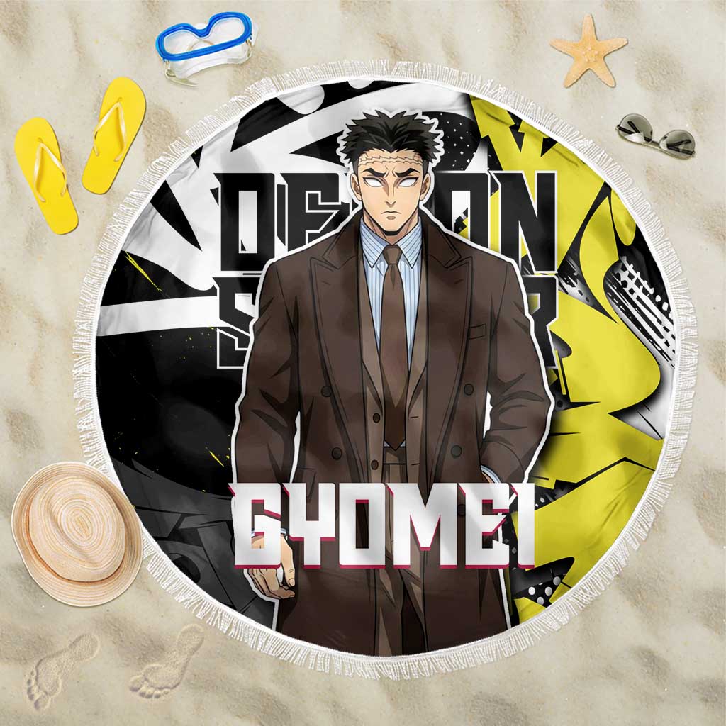 Gyomei Demon Slayer Beach Blanket Urban Graffiti Anime Style