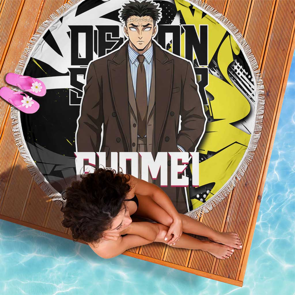 Gyomei Demon Slayer Beach Blanket Urban Graffiti Anime Style