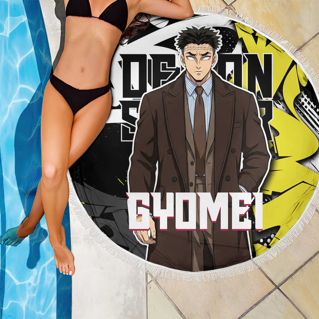 Gyomei Demon Slayer Beach Blanket Urban Graffiti Anime Style