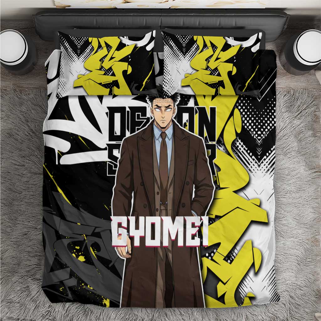 Gyomei Demon Slayer Bedding Set Urban Graffiti Anime Style