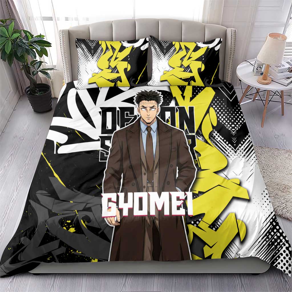 Gyomei Demon Slayer Bedding Set Urban Graffiti Anime Style