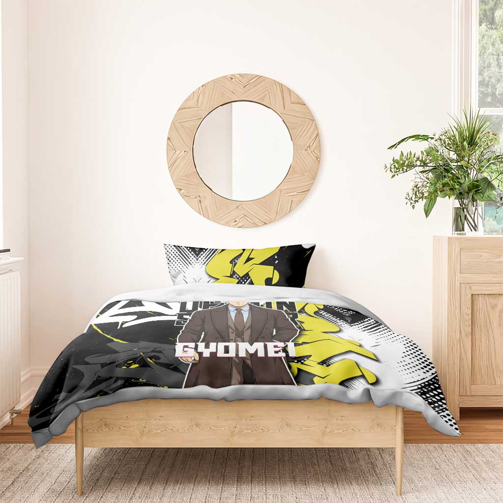 Gyomei Demon Slayer Bedding Set Urban Graffiti Anime Style