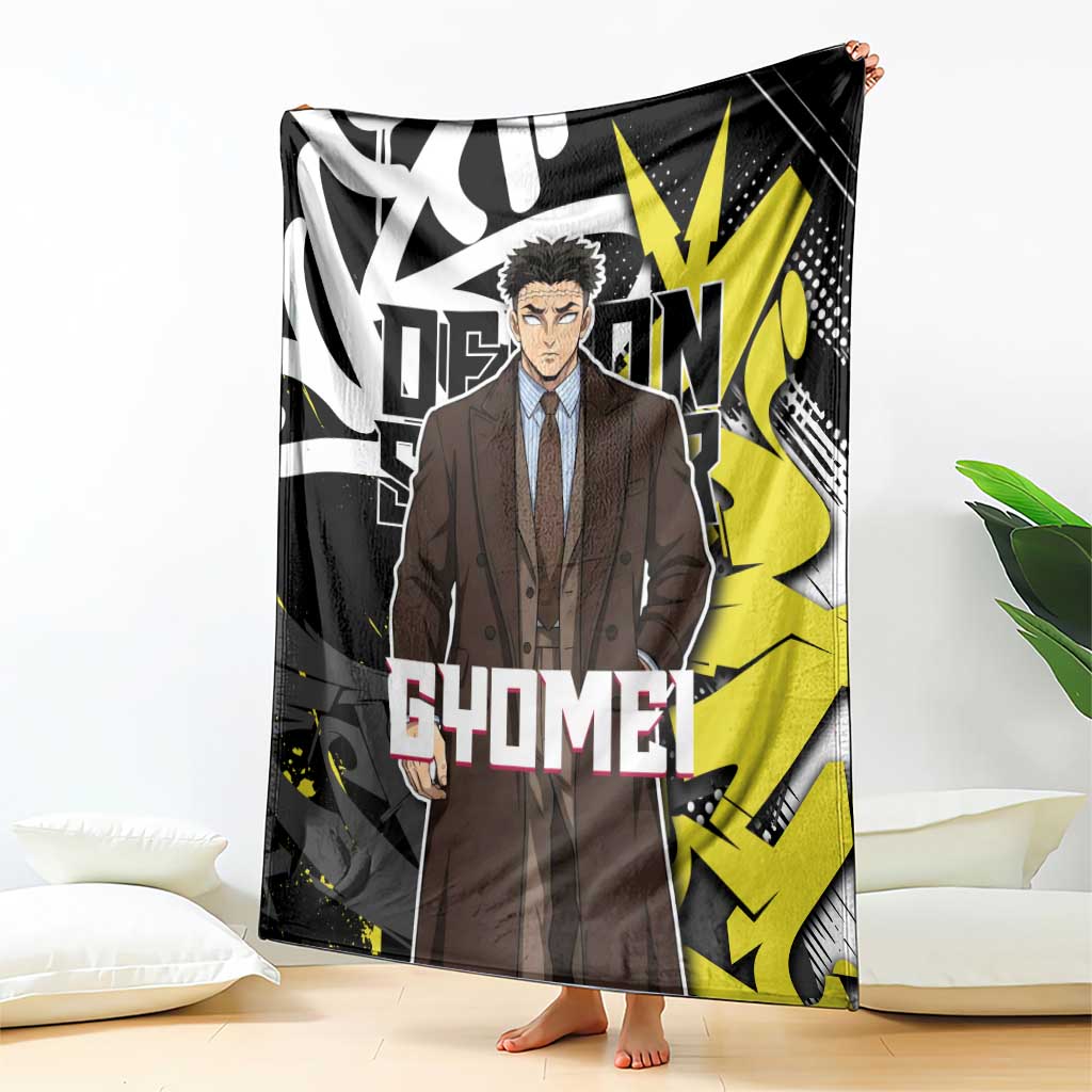 Gyomei Demon Slayer Blanket Urban Graffiti Anime Style