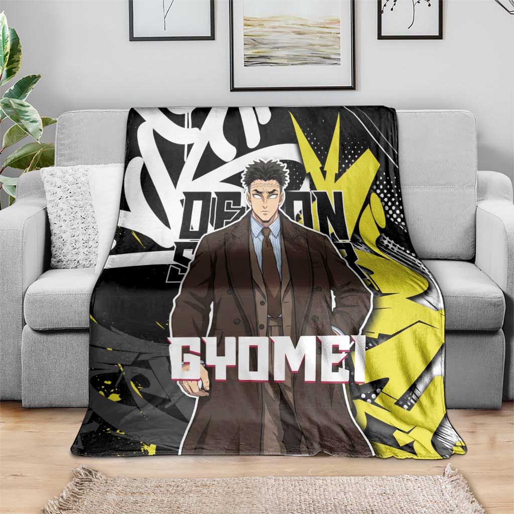 Gyomei Demon Slayer Blanket Urban Graffiti Anime Style