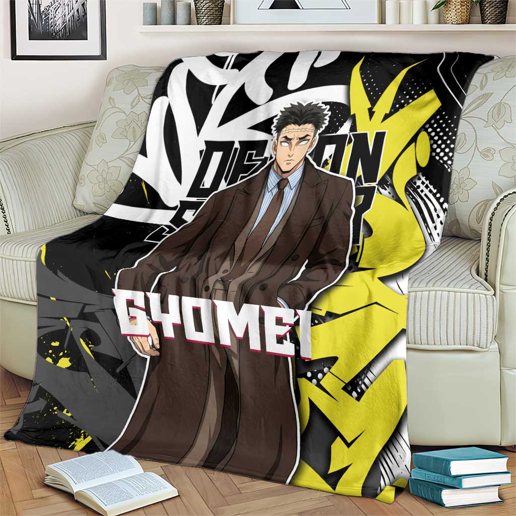 Gyomei Demon Slayer Blanket Urban Graffiti Anime Style
