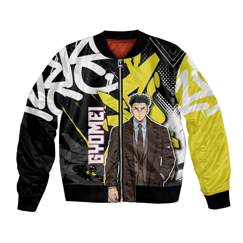 Gyomei Demon Slayer Bomber Jacket Urban Graffiti Anime Style