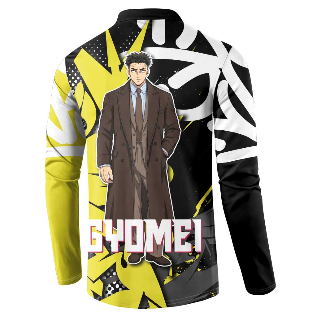Gyomei Demon Slayer Button Sweatshirt Urban Graffiti Anime Style