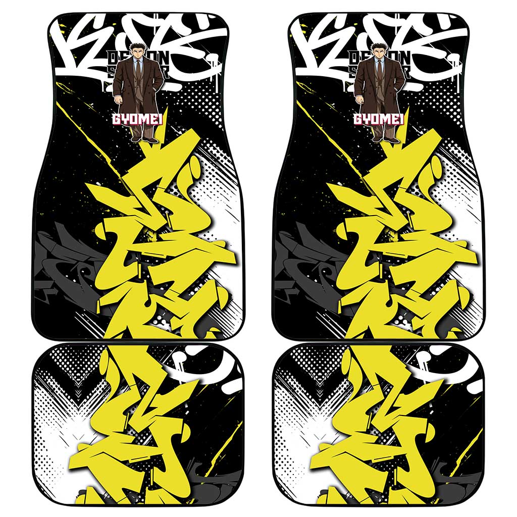 Gyomei Demon Slayer Car Mats Urban Graffiti Anime Style
