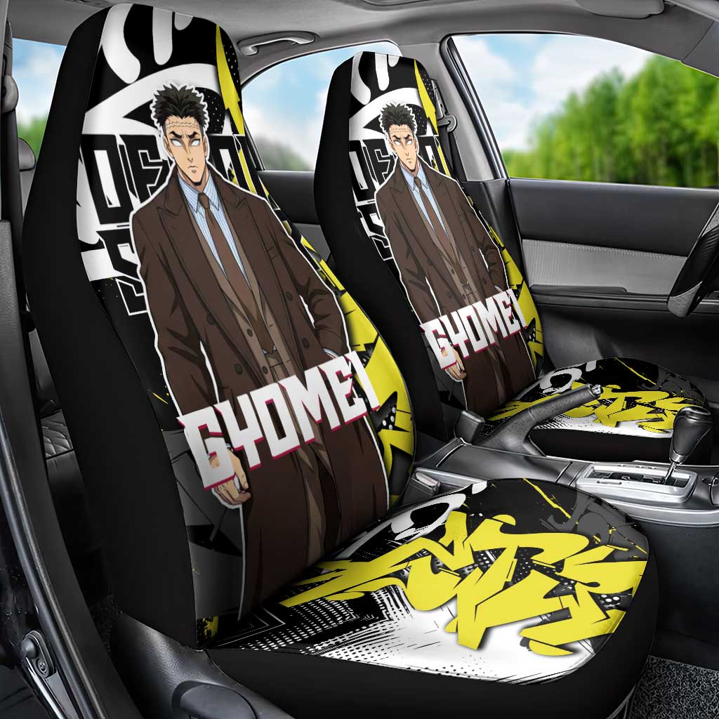 Gyomei Demon Slayer Car Seat Cover Urban Graffiti Anime Style
