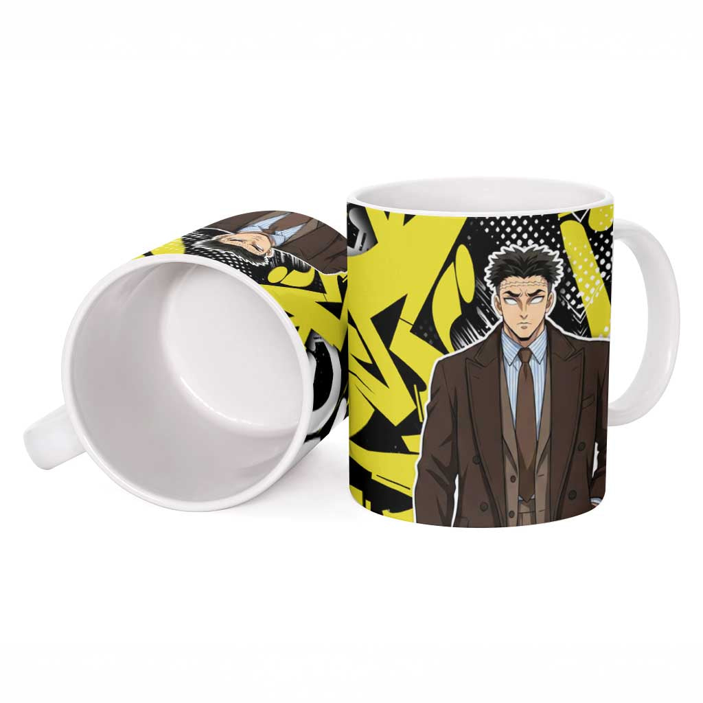 Gyomei Demon Slayer Ceramic Mug Urban Graffiti Anime Style