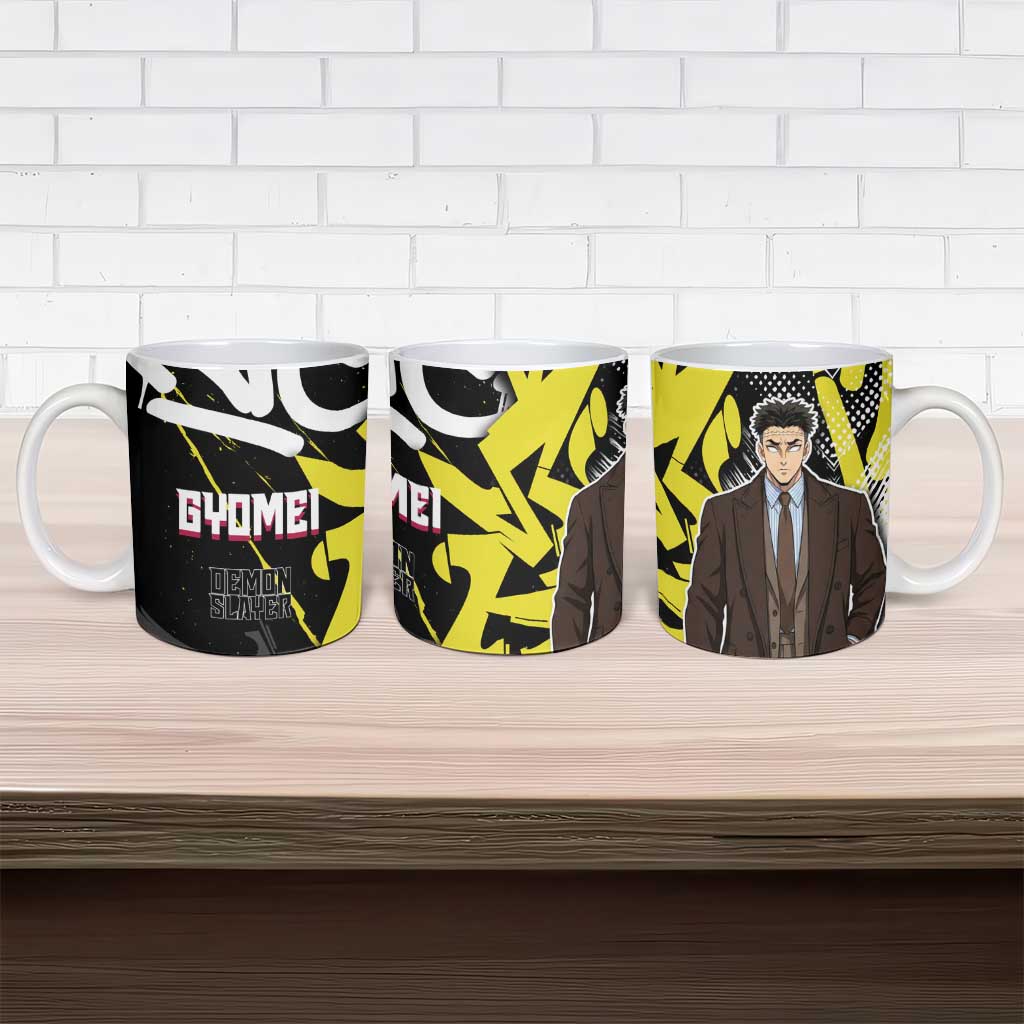 Gyomei Demon Slayer Ceramic Mug Urban Graffiti Anime Style
