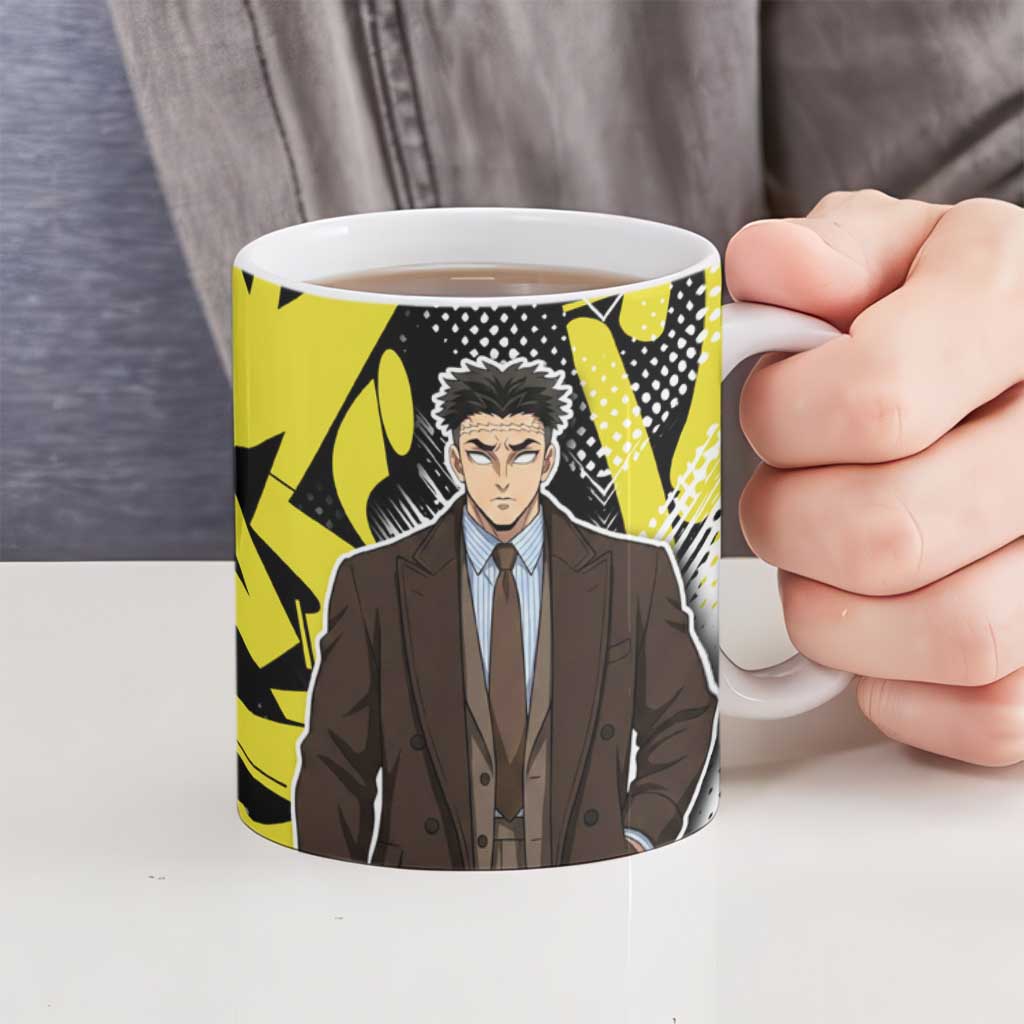 Gyomei Demon Slayer Ceramic Mug Urban Graffiti Anime Style
