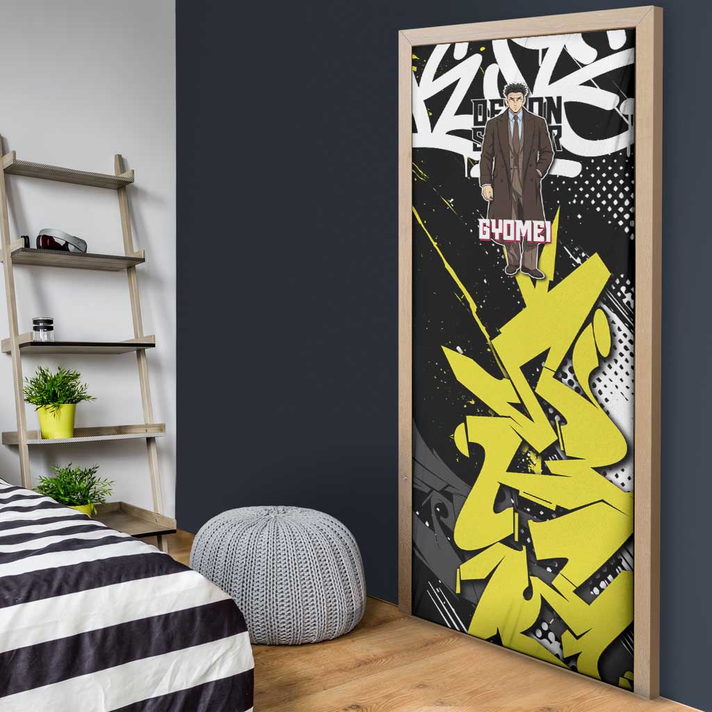 Gyomei Demon Slayer Door Cover Urban Graffiti Anime Style