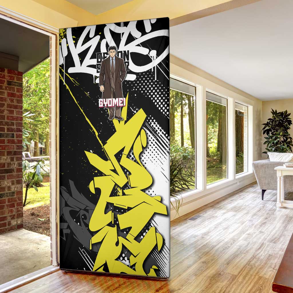 Gyomei Demon Slayer Door Cover Urban Graffiti Anime Style