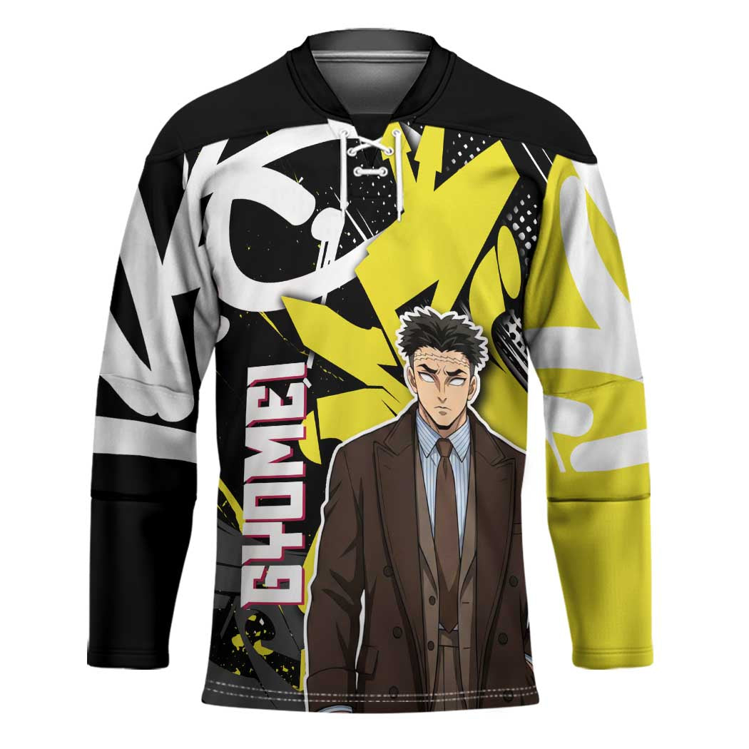 Gyomei Demon Slayer Hockey Jersey Urban Graffiti Anime Style