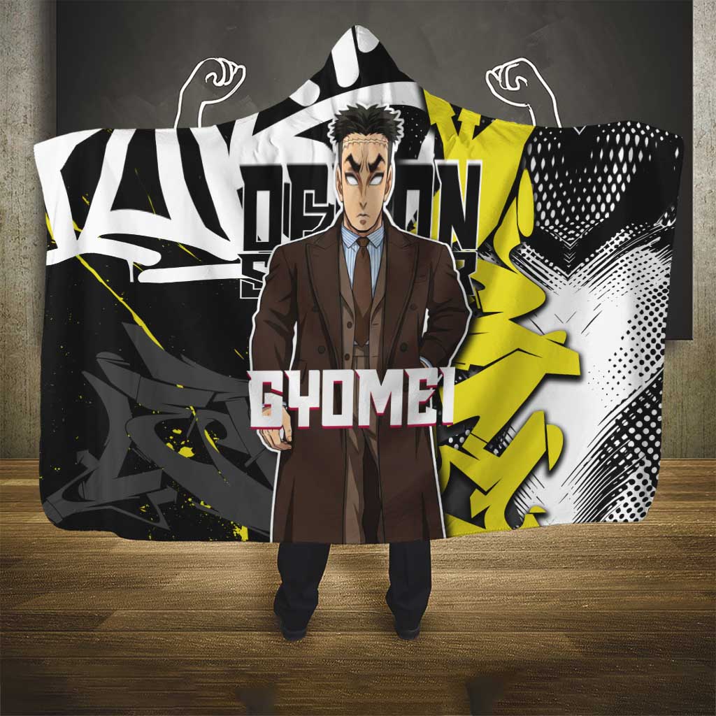 Gyomei Demon Slayer Hooded Blanket Urban Graffiti Anime Style