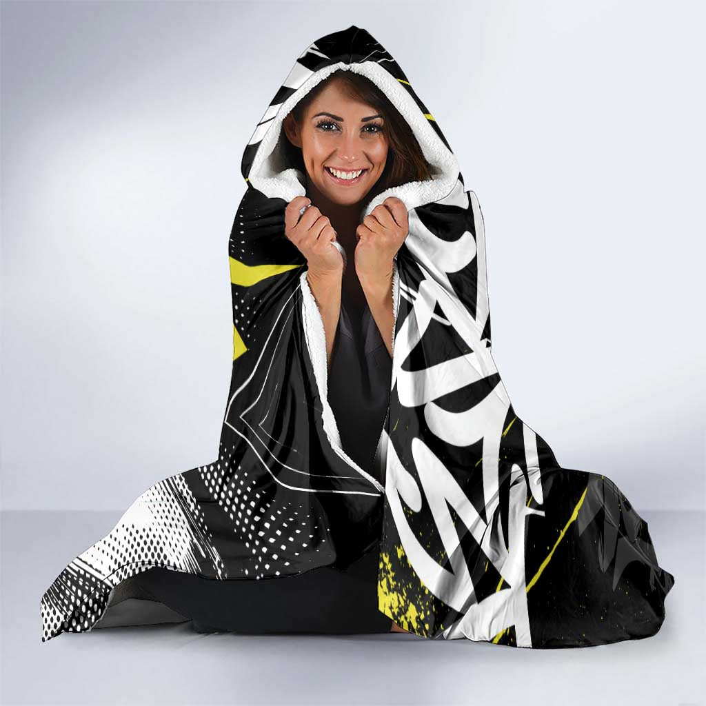 Gyomei Demon Slayer Hooded Blanket Urban Graffiti Anime Style