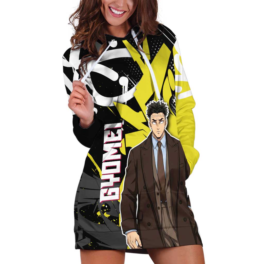 Gyomei Demon Slayer Hoodie Dress Urban Graffiti Anime Style