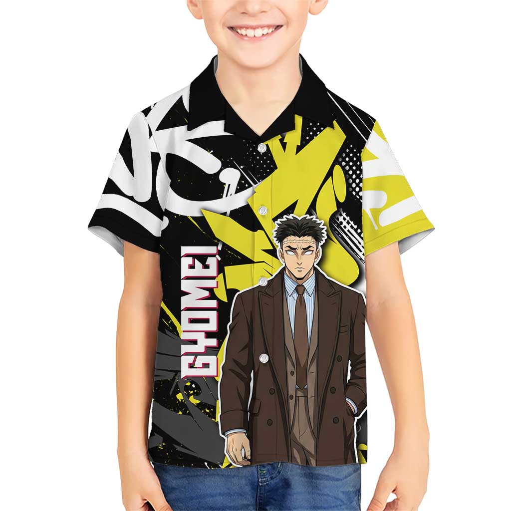 Gyomei Demon Slayer Kid Hawaiian Shirt Urban Graffiti Anime Style