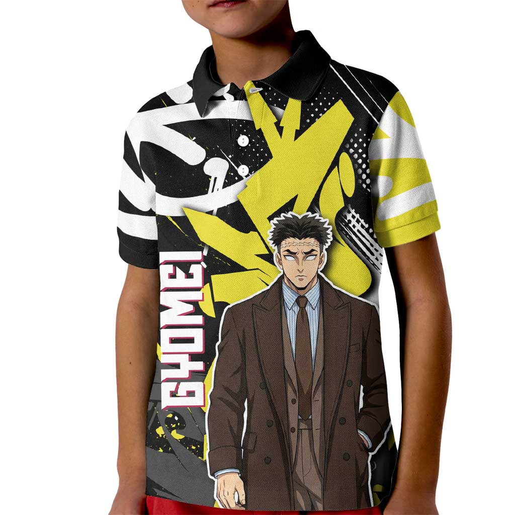 Gyomei Demon Slayer Kid Polo Shirt Urban Graffiti Anime Style