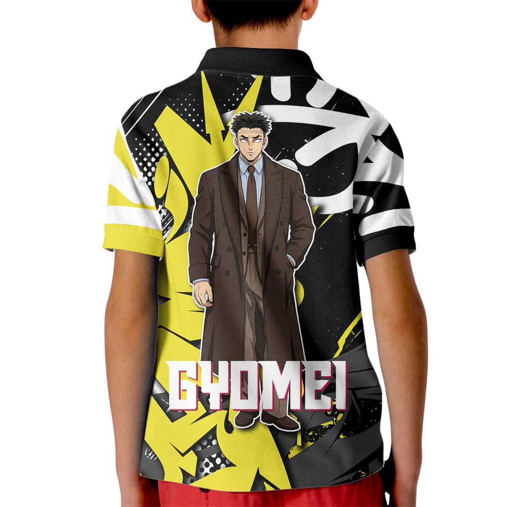 Gyomei Demon Slayer Kid Polo Shirt Urban Graffiti Anime Style