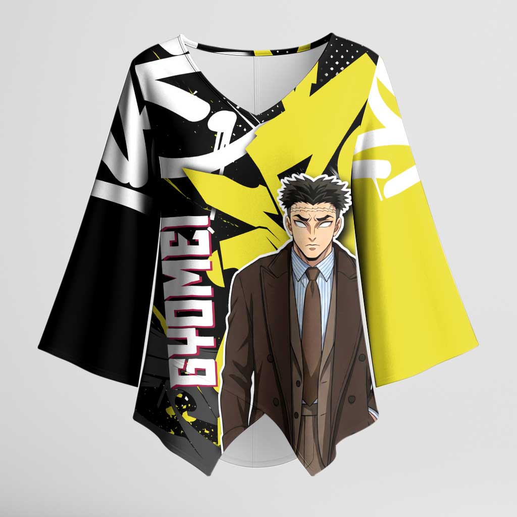 Gyomei Demon Slayer Kimono Sleeve Blouse Urban Graffiti Anime Style