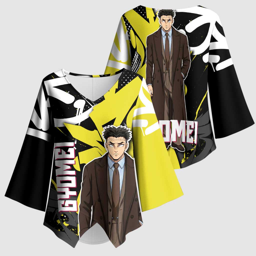 Gyomei Demon Slayer Kimono Sleeve Blouse Urban Graffiti Anime Style