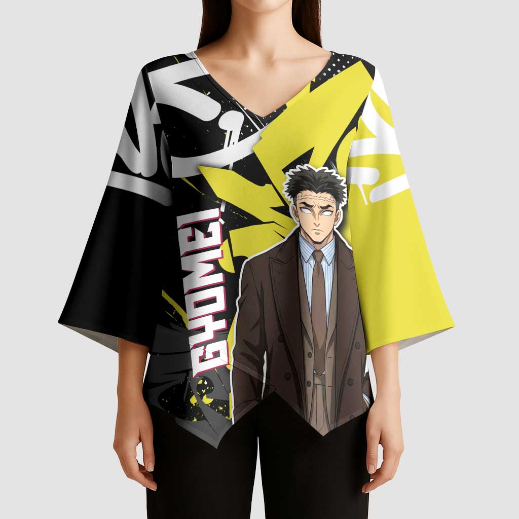 Gyomei Demon Slayer Kimono Sleeve Blouse Urban Graffiti Anime Style