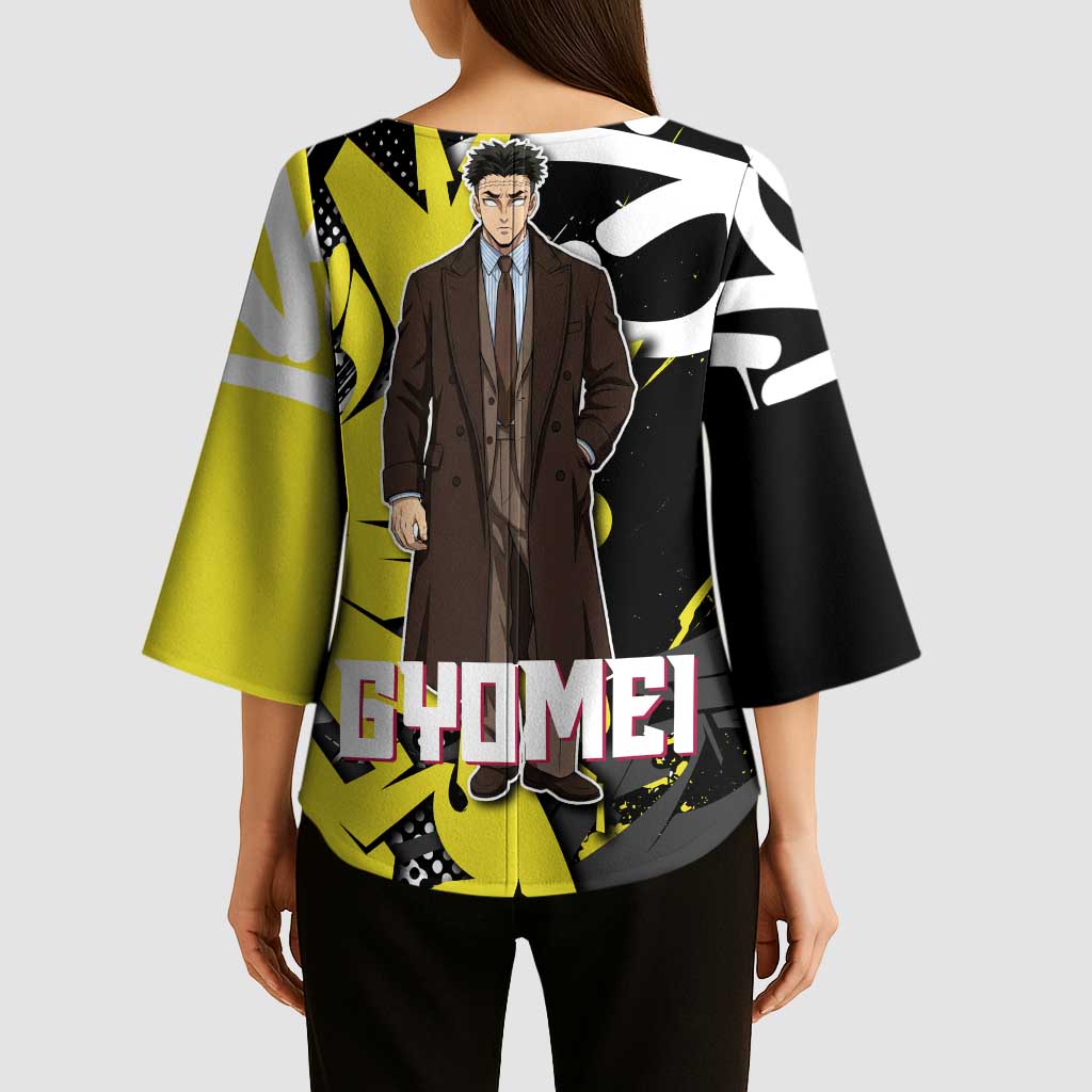 Gyomei Demon Slayer Kimono Sleeve Blouse Urban Graffiti Anime Style