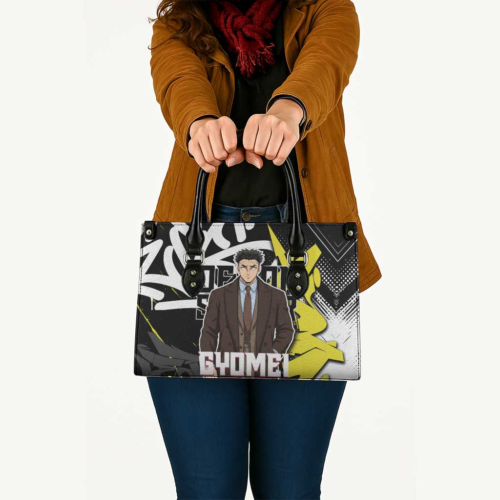 Gyomei Demon Slayer Leather Bag Urban Graffiti Anime Style