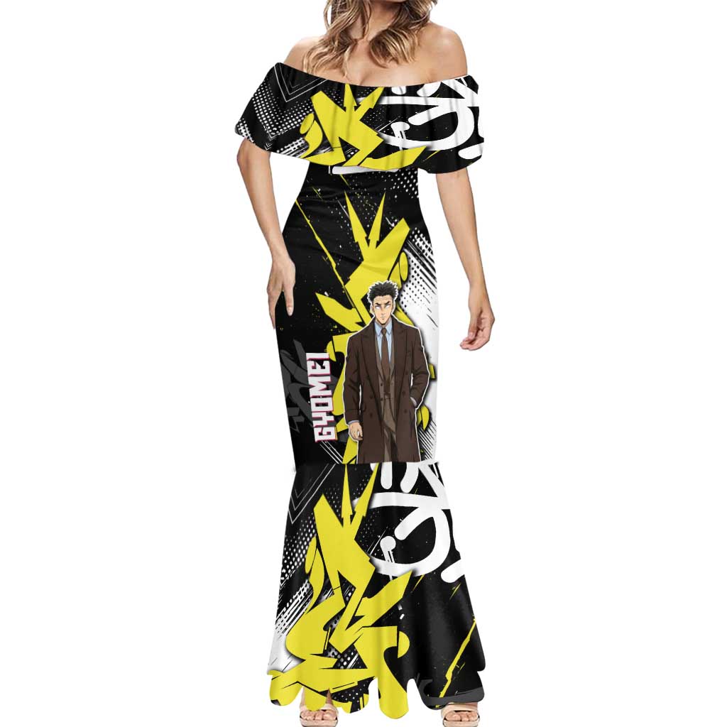 Gyomei Demon Slayer Mermaid Dress Urban Graffiti Anime Style
