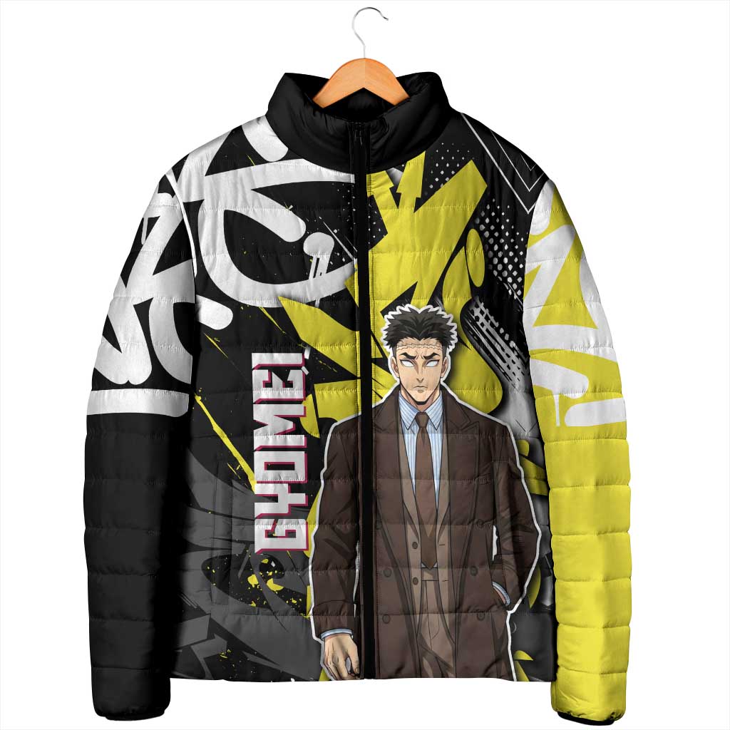 Gyomei Demon Slayer Padded Jacket Urban Graffiti Anime Style