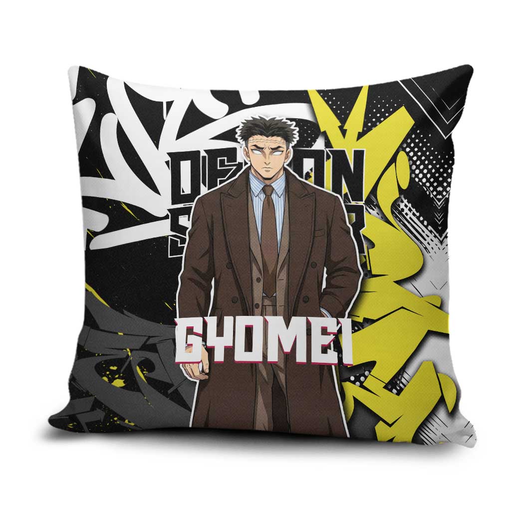 Gyomei Demon Slayer Pillow Cover Urban Graffiti Anime Style