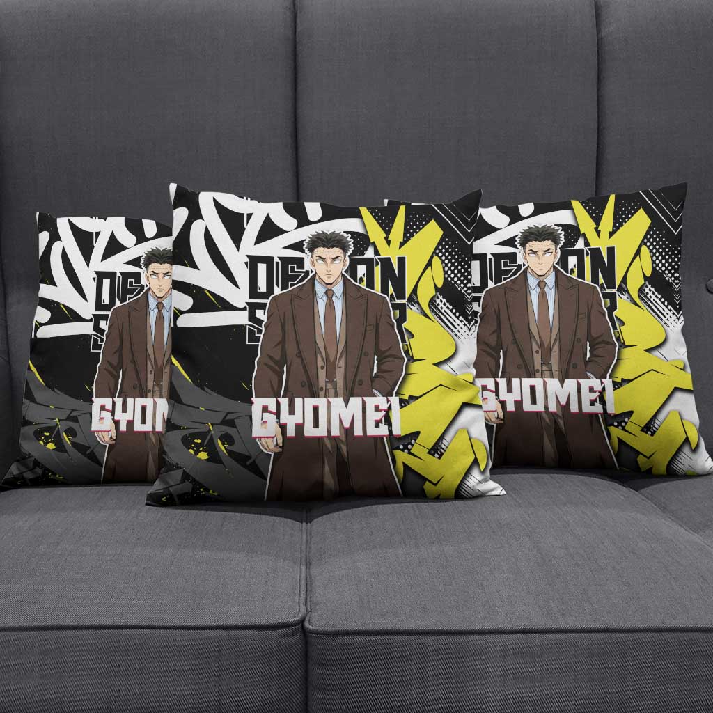 Gyomei Demon Slayer Pillow Cover Urban Graffiti Anime Style
