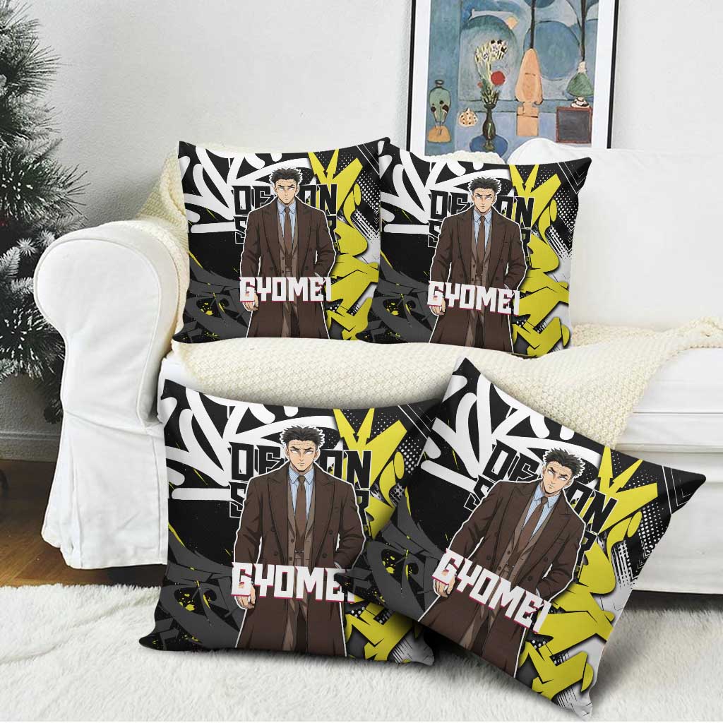 Gyomei Demon Slayer Pillow Cover Urban Graffiti Anime Style