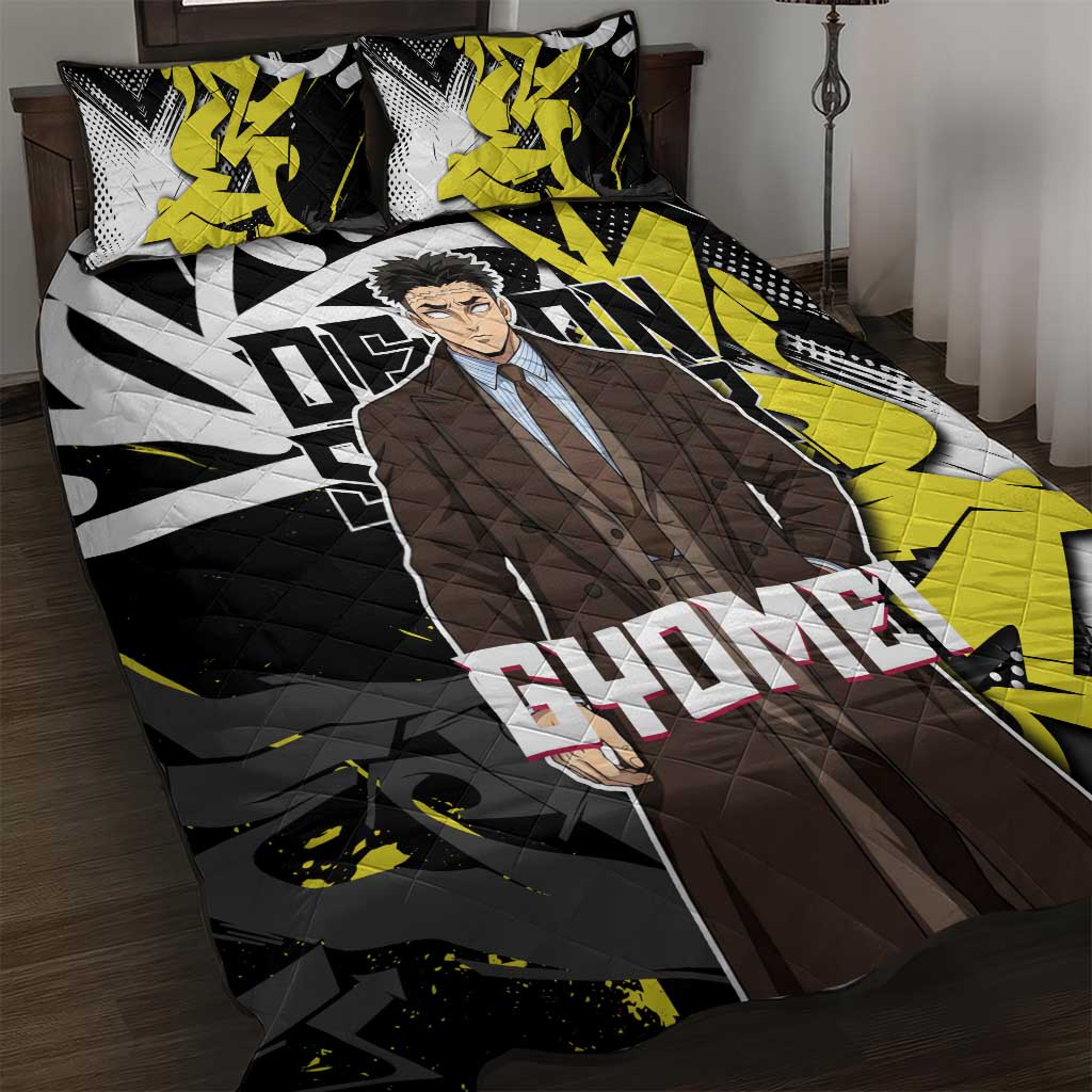 Gyomei Demon Slayer Quilt Bed Set Urban Graffiti Anime Style