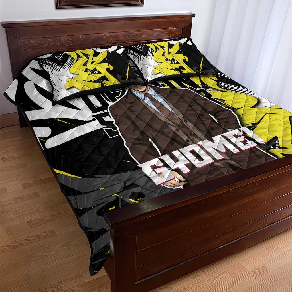 Gyomei Demon Slayer Quilt Bed Set Urban Graffiti Anime Style