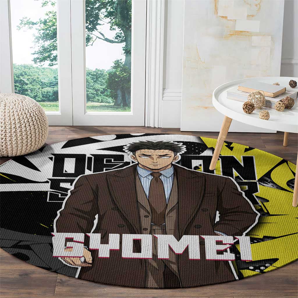Gyomei Demon Slayer Round Carpet Urban Graffiti Anime Style