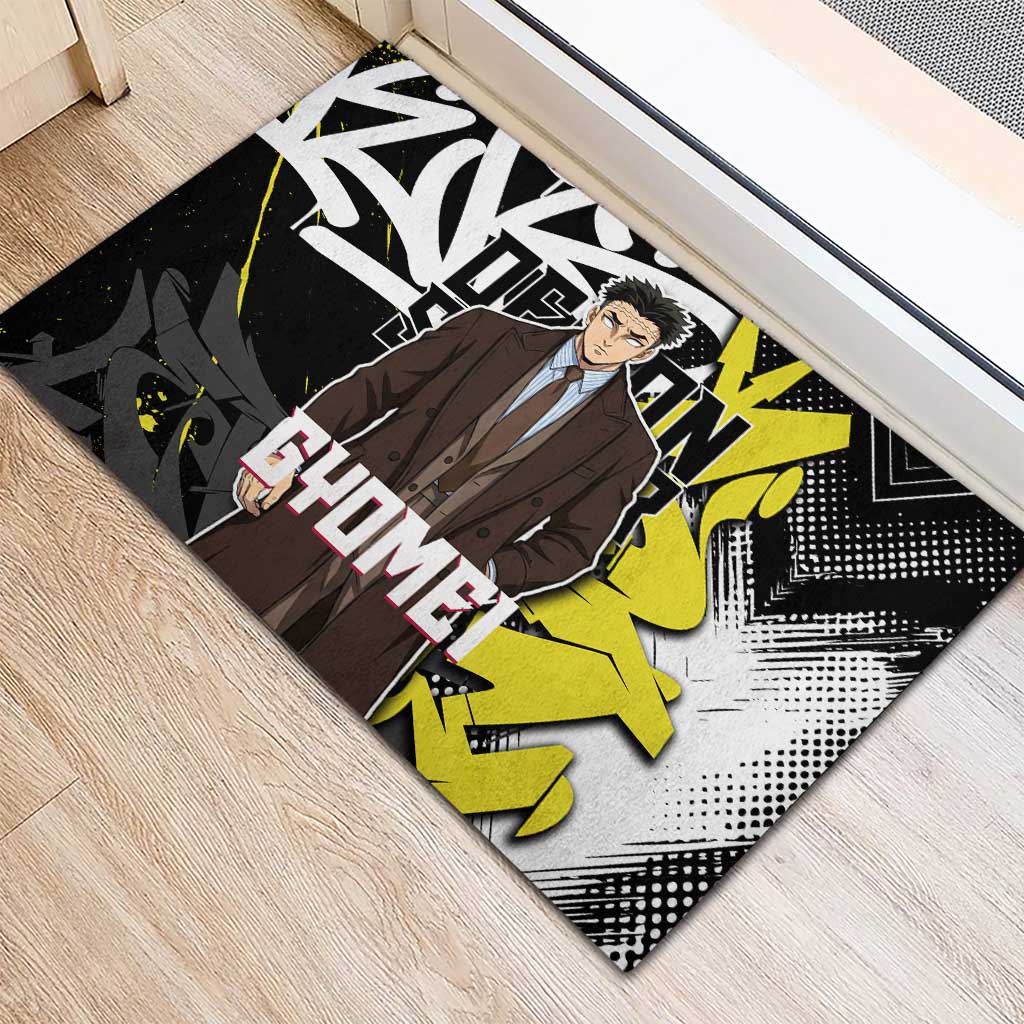 Gyomei Demon Slayer Rubber Doormat Urban Graffiti Anime Style