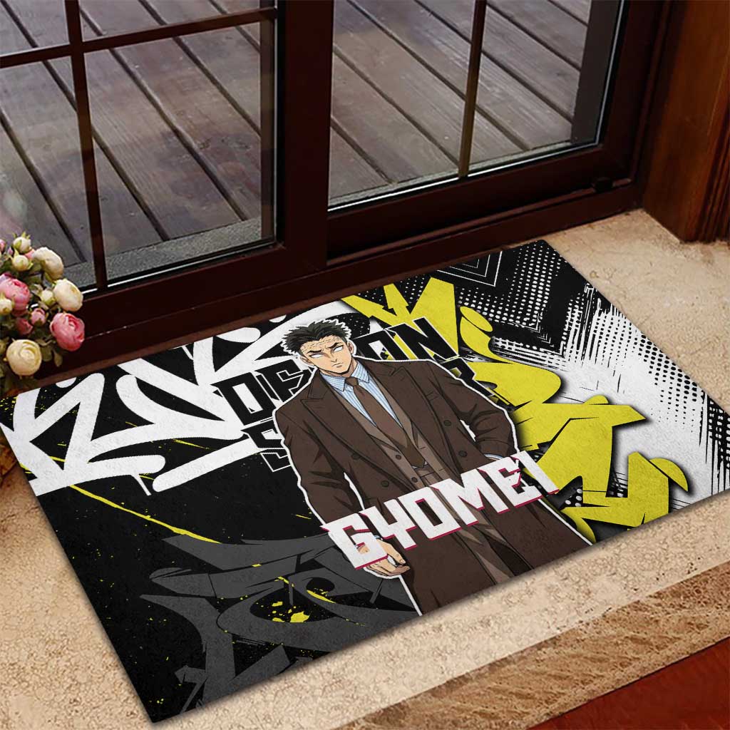 Gyomei Demon Slayer Rubber Doormat Urban Graffiti Anime Style