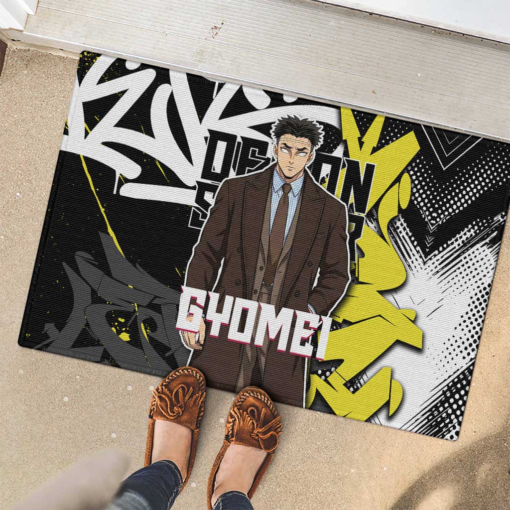 Gyomei Demon Slayer Rubber Doormat Urban Graffiti Anime Style