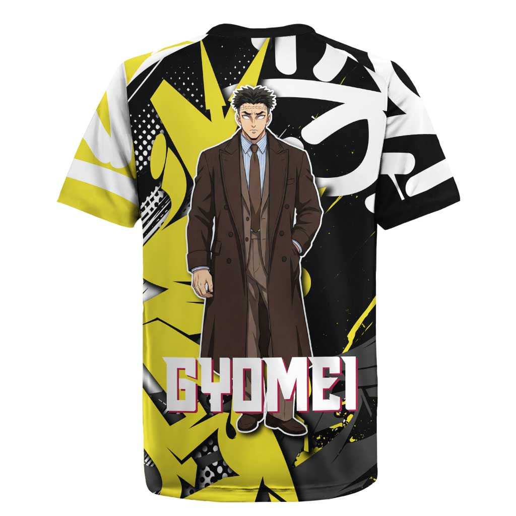 Gyomei Demon Slayer Rugby Jersey Urban Graffiti Anime Style
