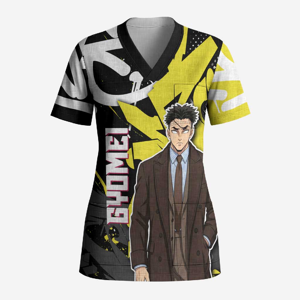 Gyomei Demon Slayer Scrub Top Urban Graffiti Anime Style